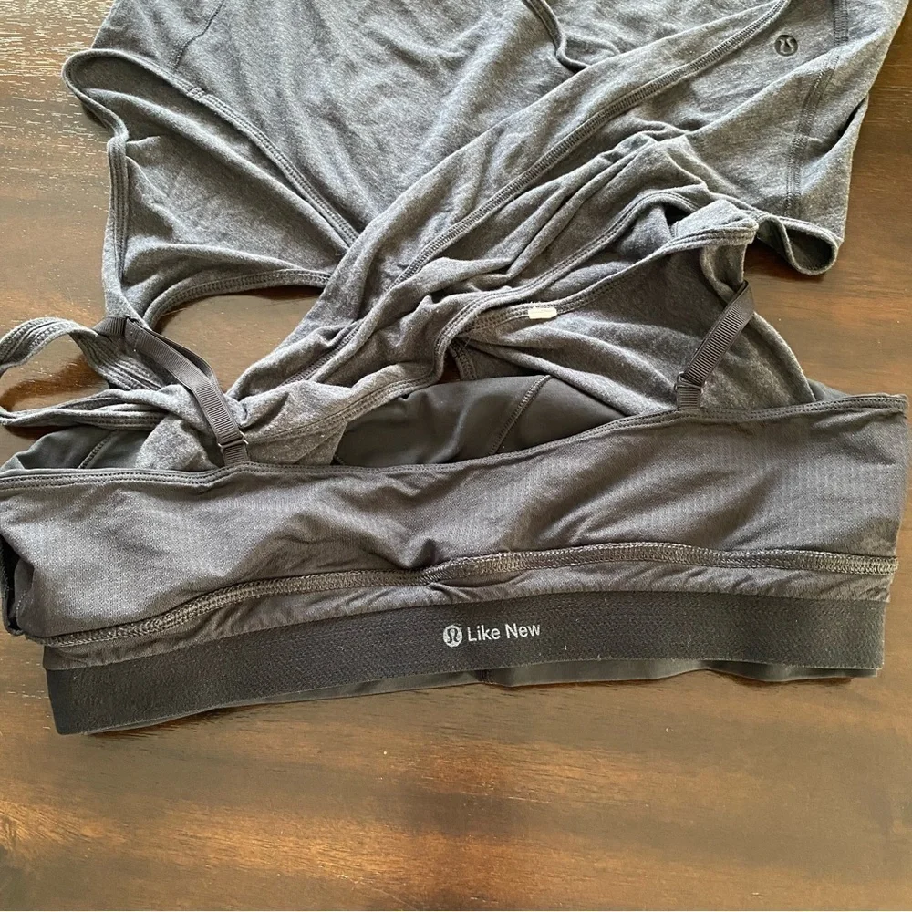 Lululemon Twist & Turn Tank Heathered Grey / Black 8
